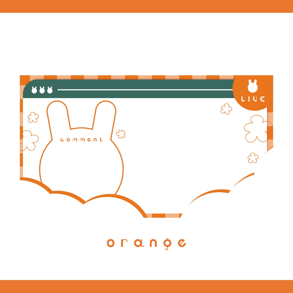 【無料】お正月配信にも使える!うさぎの♡シンプルでかわいい雑談配信画面