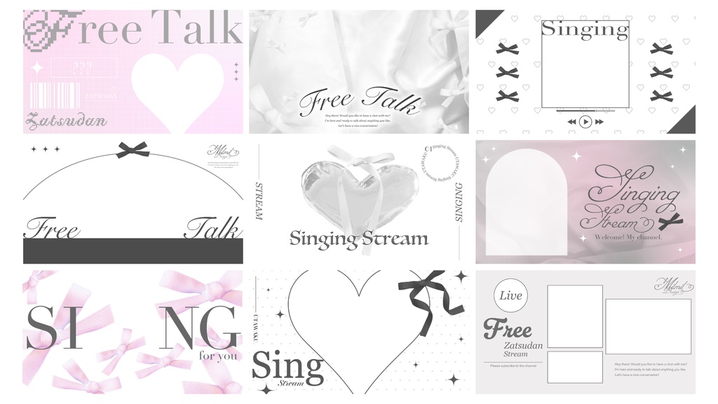 【全9種】「少女のときめき」サムネイル素材パック-lie-