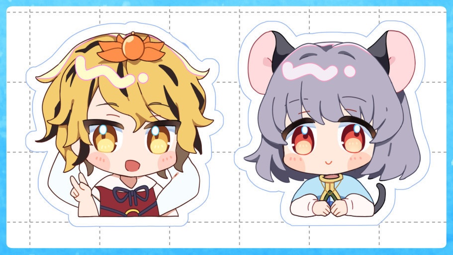 3way寅丸星&ナズーリンアクリルバッチセット