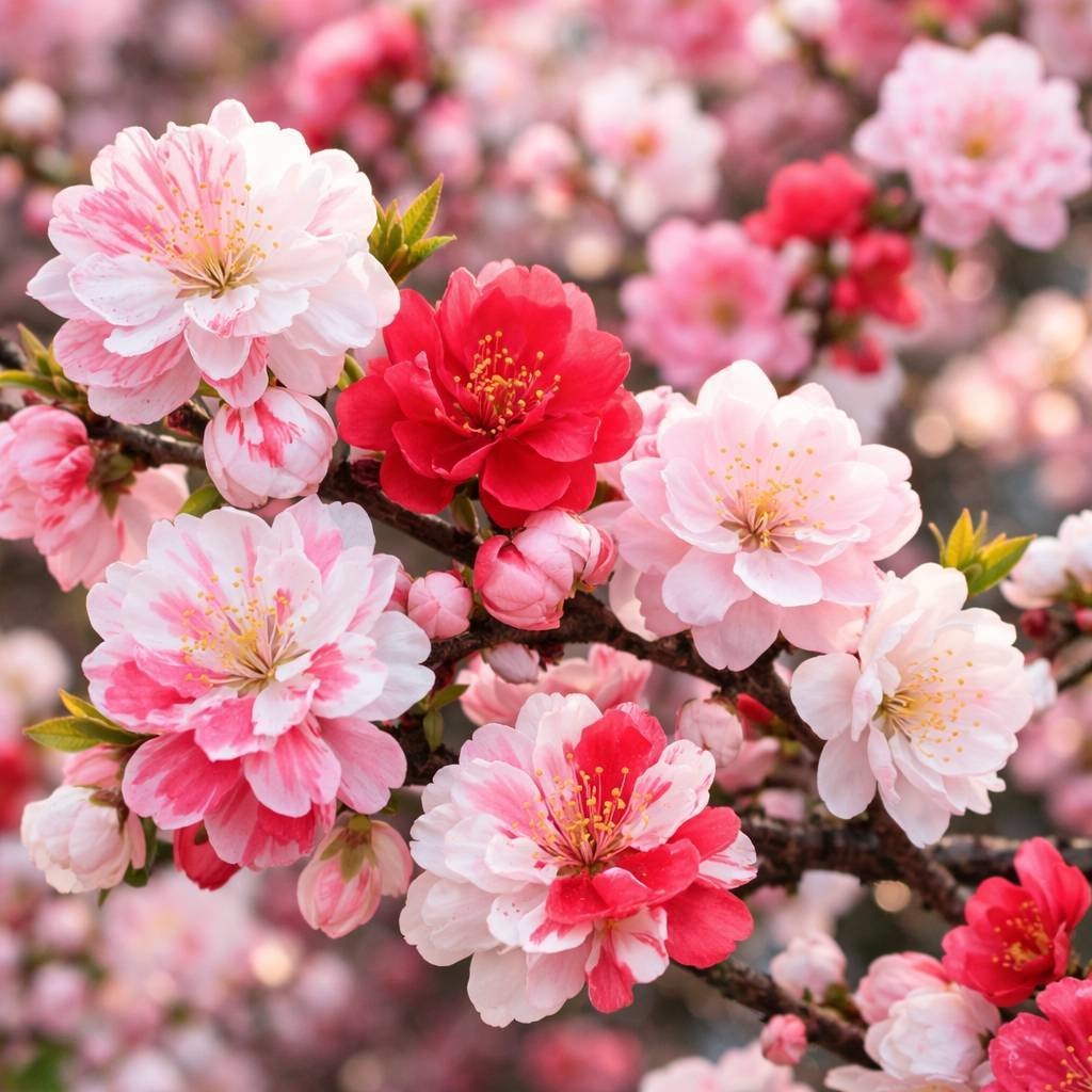 あなたと見た花桃　背景