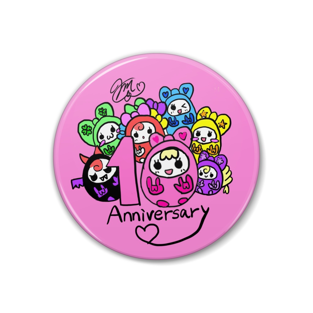 10Anniversary♡もちだるま缶バッジ