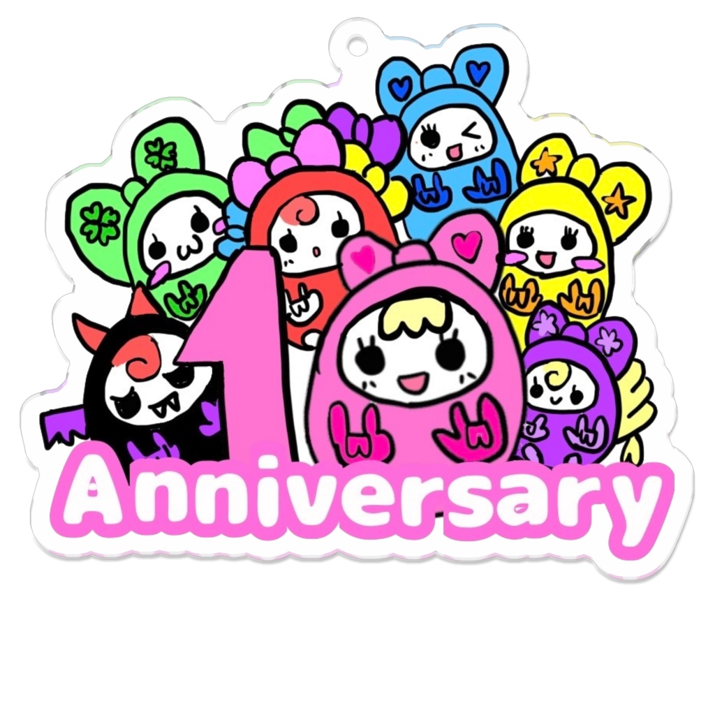 10Anniversary ♡もちだるまアクリルキーホルダー