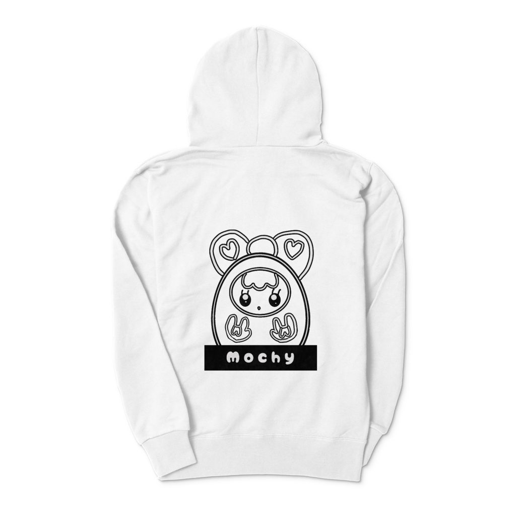 モノトーンもちだるまパーカー