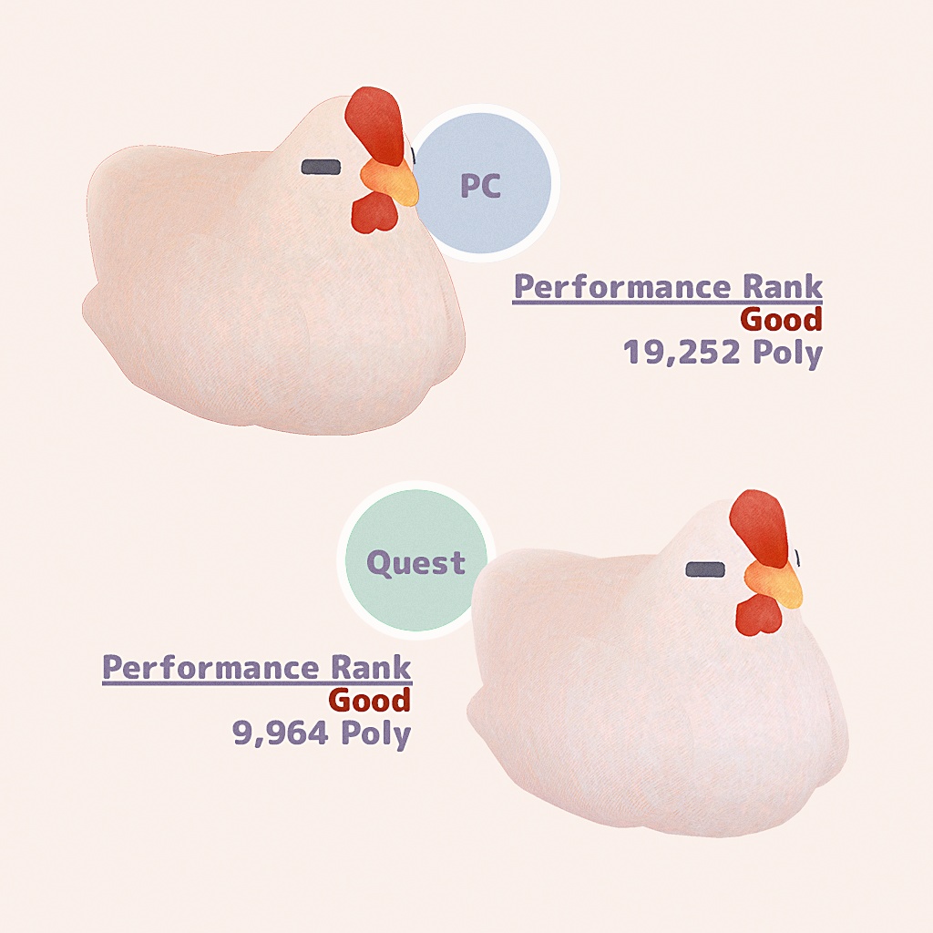 ニワトリ ココ (Chicken Coco) オリジナル3Dモデル