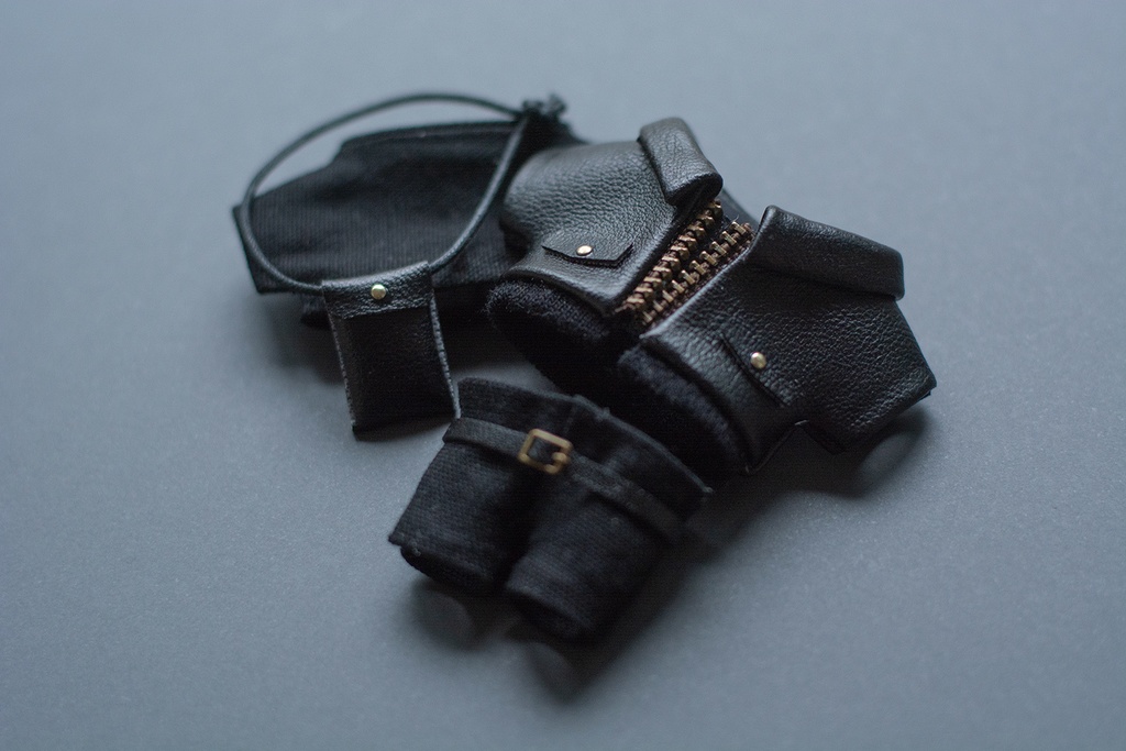 ブラックブルゾンコーディネイト5点セット