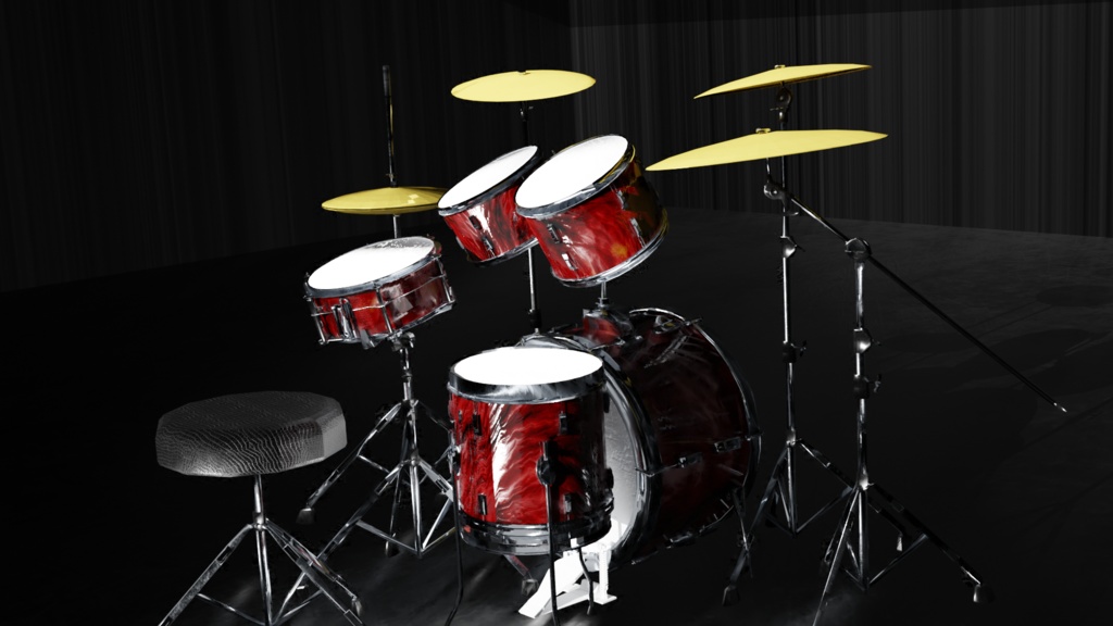 ドラムセット+スティック2種