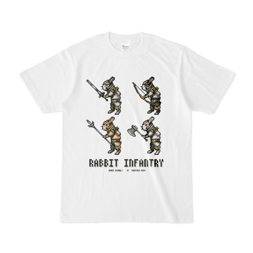 ドット絵歩兵 うさぎ Tシャツ