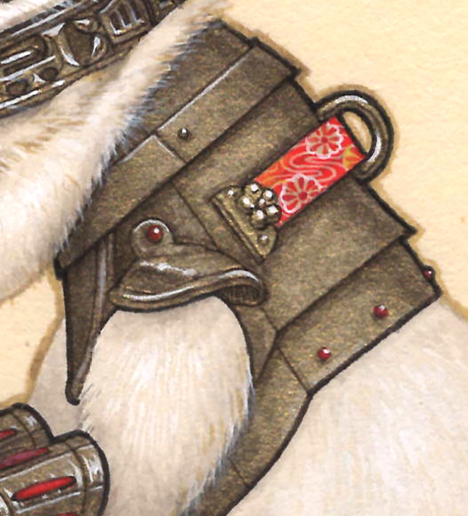 『鏡餅の歩兵 ミニウサギ』複製画