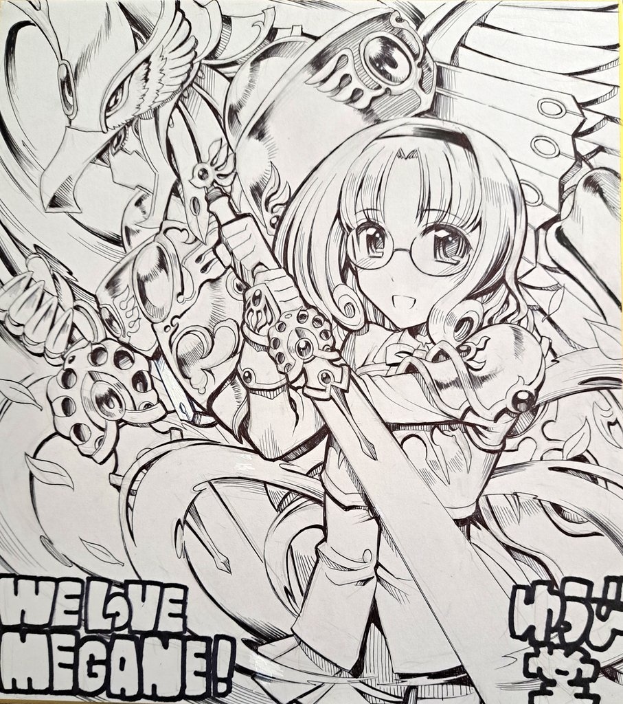 色紙原画(風&ウインダム)
