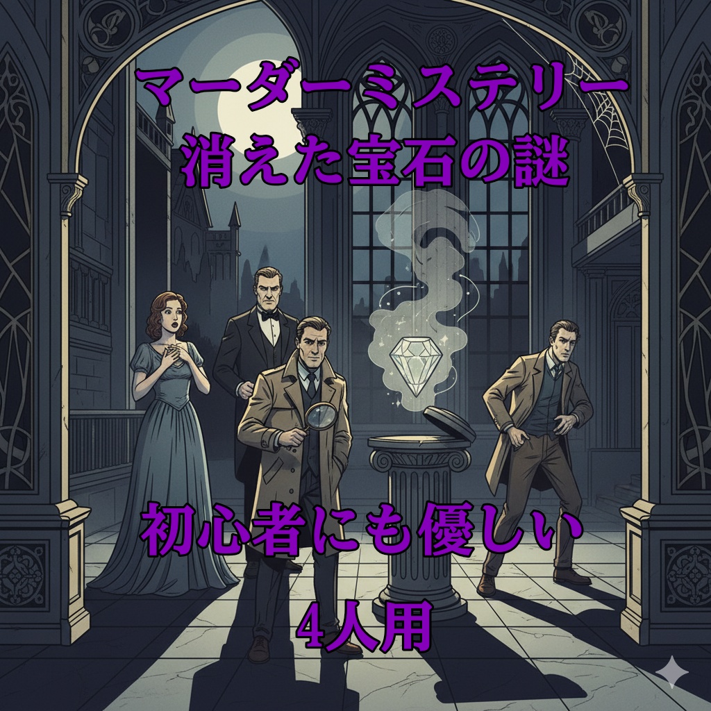 マーダーミステリー 消えた宝石の謎 4人用 初心者向け