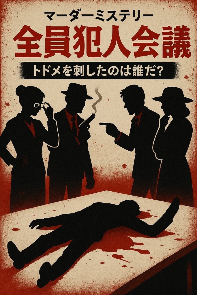 GMレス可！犯人は全員！？マーダーミステリー 全員犯人会議 6人推奨 7〜8人プレイ可