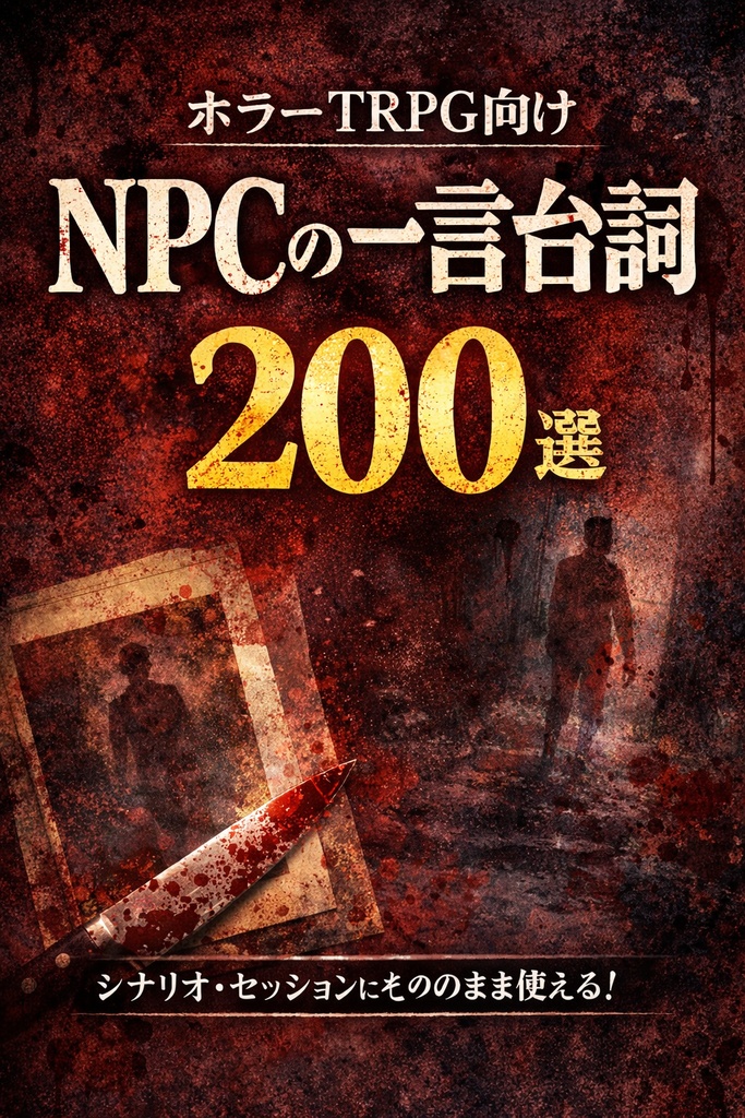 ホラーTRPG向け NPCの一言台詞 200選