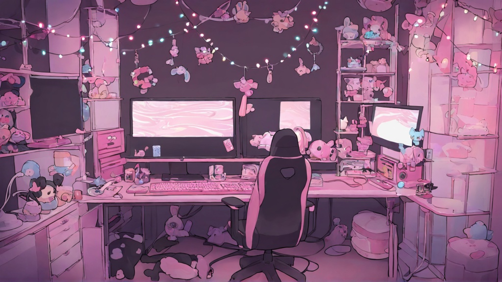 Vtuber、配信者必見！これ1つですぐ配信環境が出来上がるセット！　背景100枚　オーバーレイ　動画サムネ　配信待機画面　離席画面　配信終了画面　地雷系