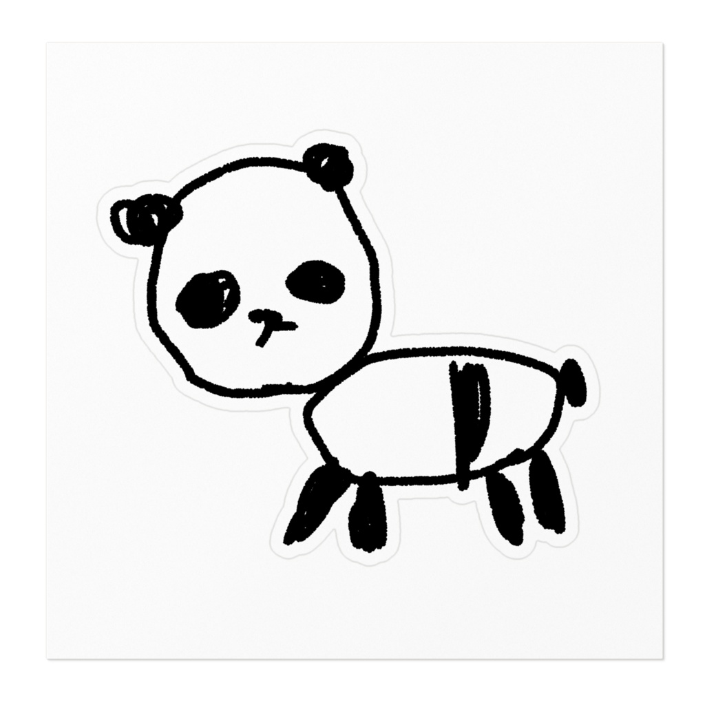 緑仙パンダのステッカー