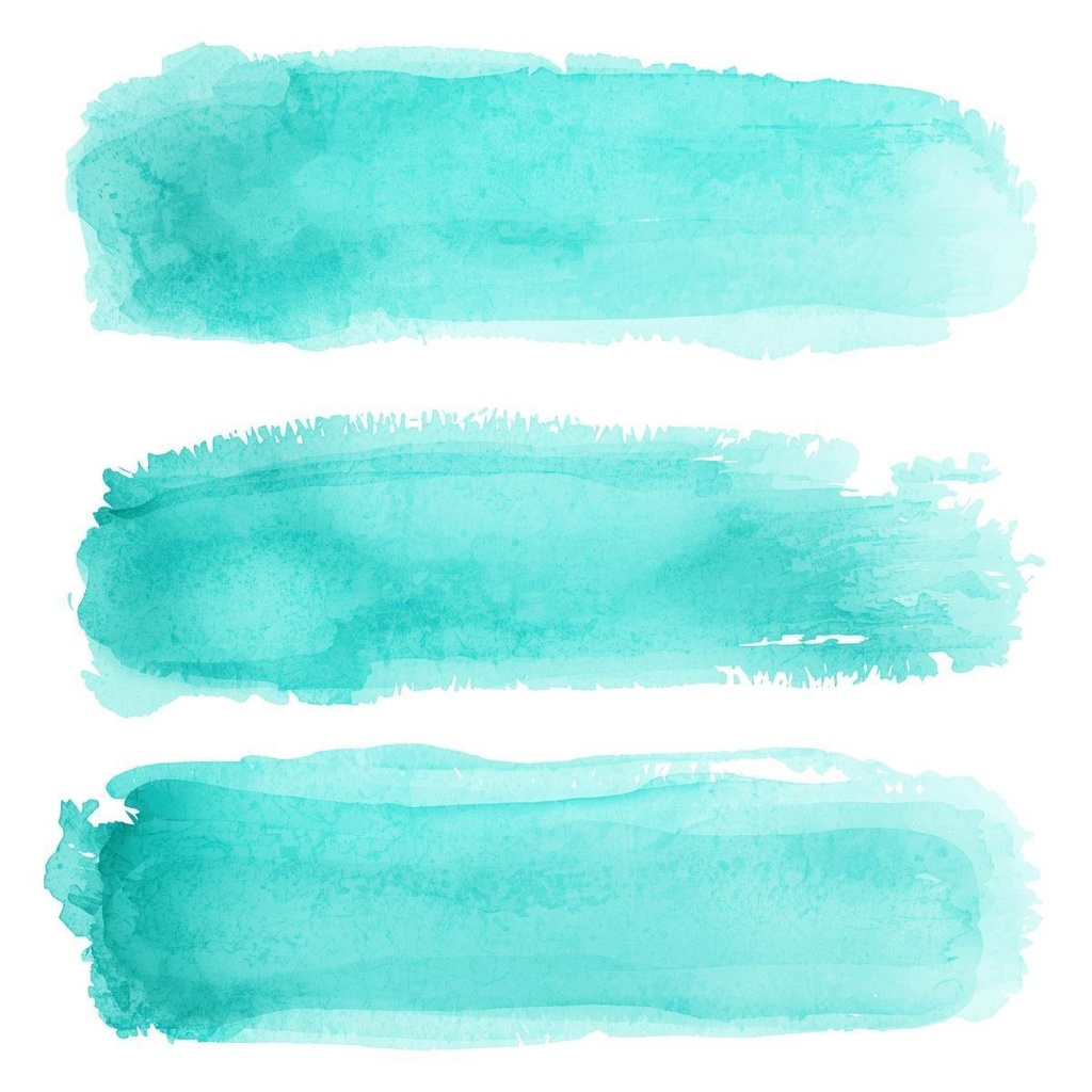水彩絵の具 Brush Stroke シリーズ クリップアート(全15色)PNG背景透過