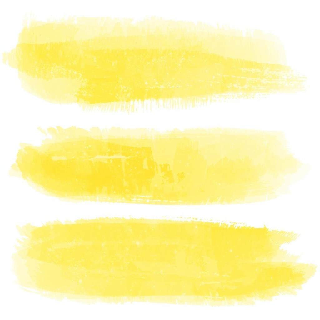 水彩絵の具 Brush Stroke シリーズ クリップアート(全15色)PNG背景透過