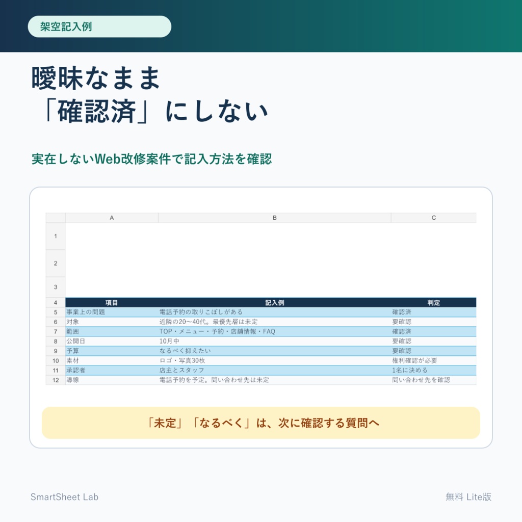 Web制作を始める前の8項目チェック|無料Lite版