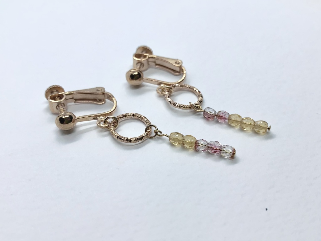 バイカラー イヤリング