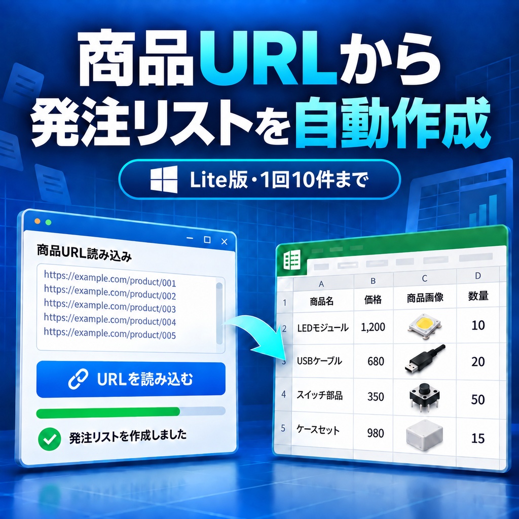 発注リスト自動作成ツール Lite版