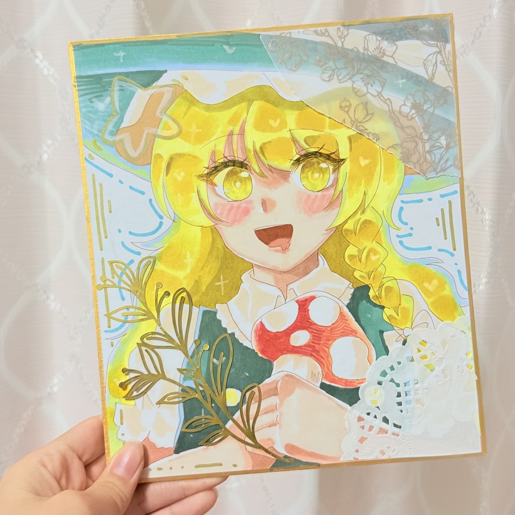 霧雨魔理沙 コラージュ色紙