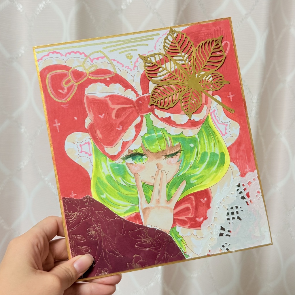 鍵山雛 コラージュ色紙