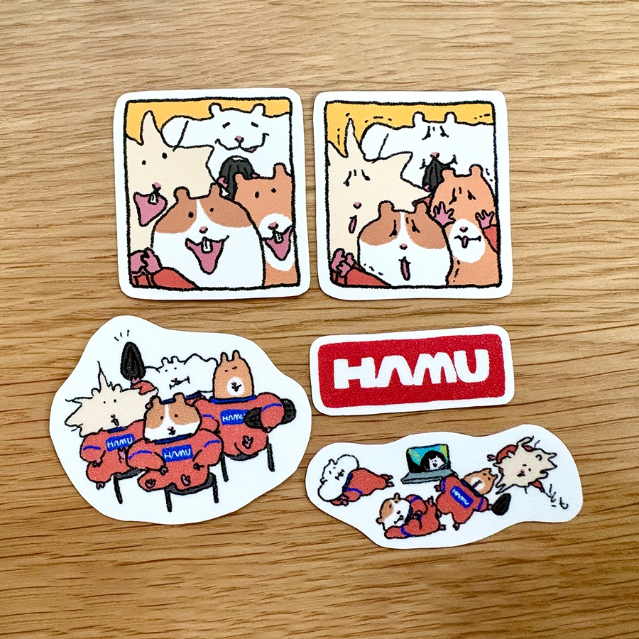 ハムとモルの宇宙記 赤ver ステッカーセット