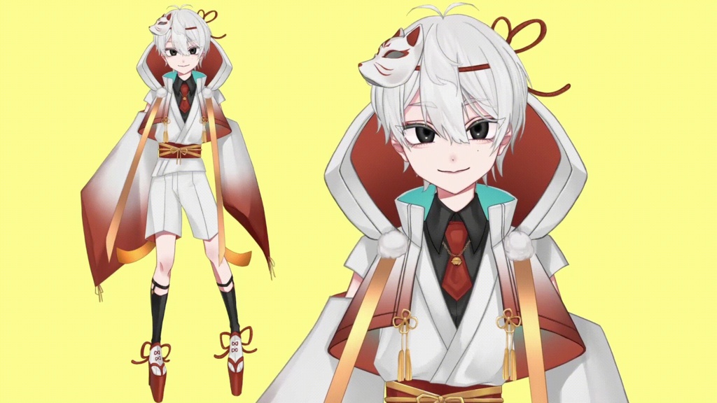 【汎用モデル】和服の少年【VTuber】