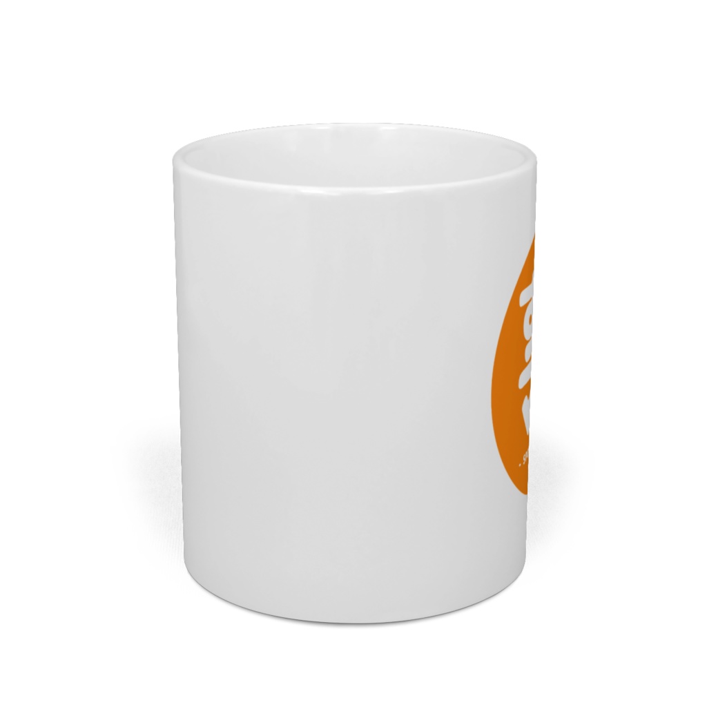 マグカップ白地オレンジロゴ