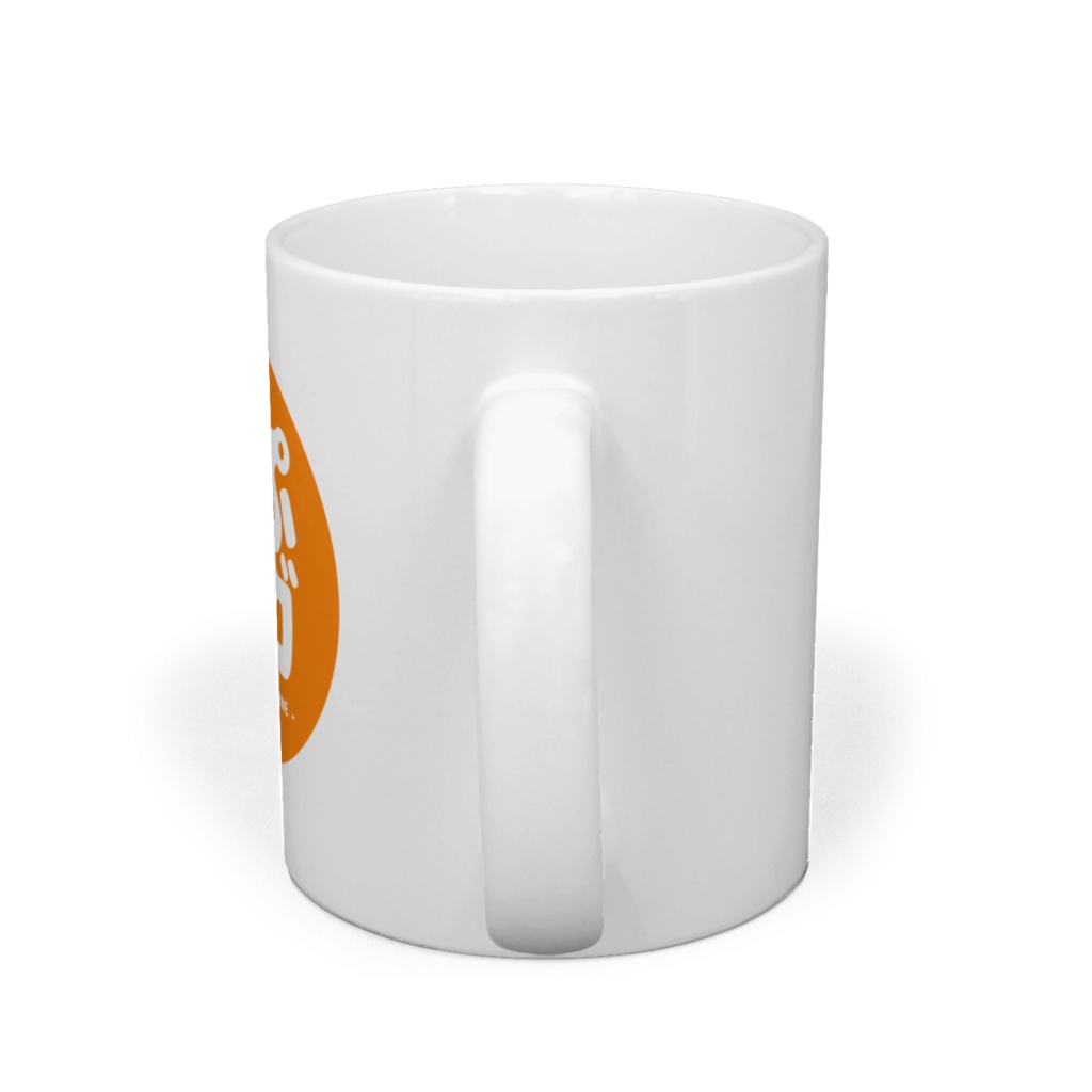 マグカップ白地オレンジロゴ
