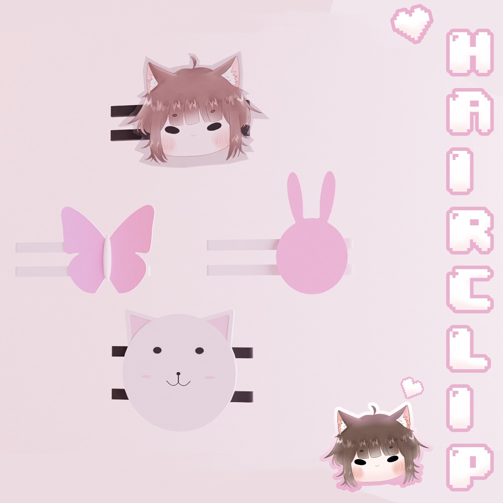 [3D Model] Cute Hairclip かわいいヘアクリップ 