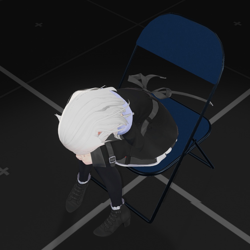 Shinji's sitting animation シンジくん  パイプ椅子