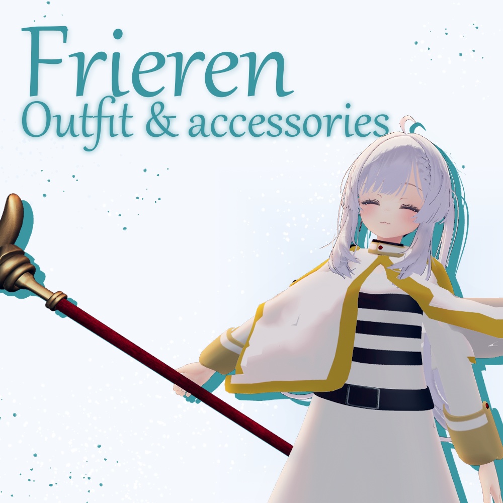 [3DModel](Free)Frieren Outfit & accessories 