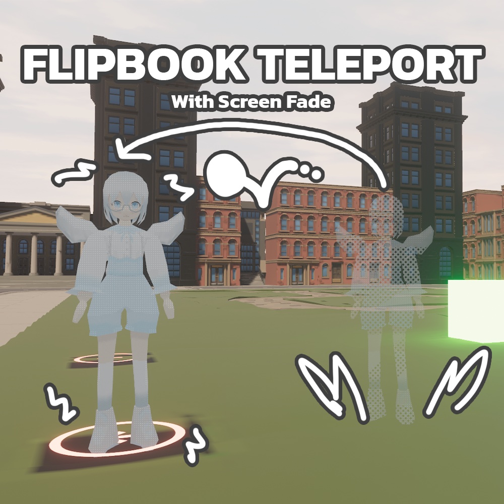 [VRC]Custom Flipbook Teleport With Screen Fade System