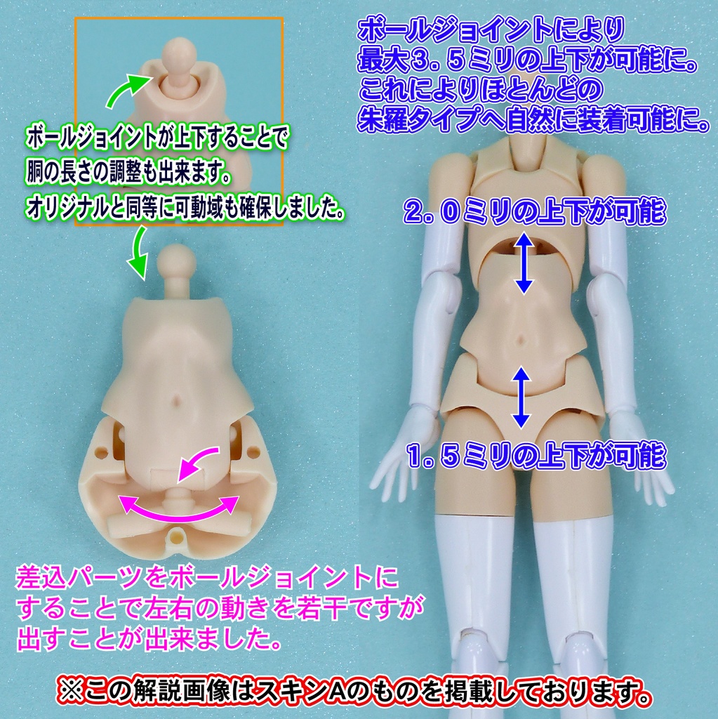 1/10メガミ系 ボディー&ヒップ(初期朱羅タイプ対応) SPセット(スキンD相当)