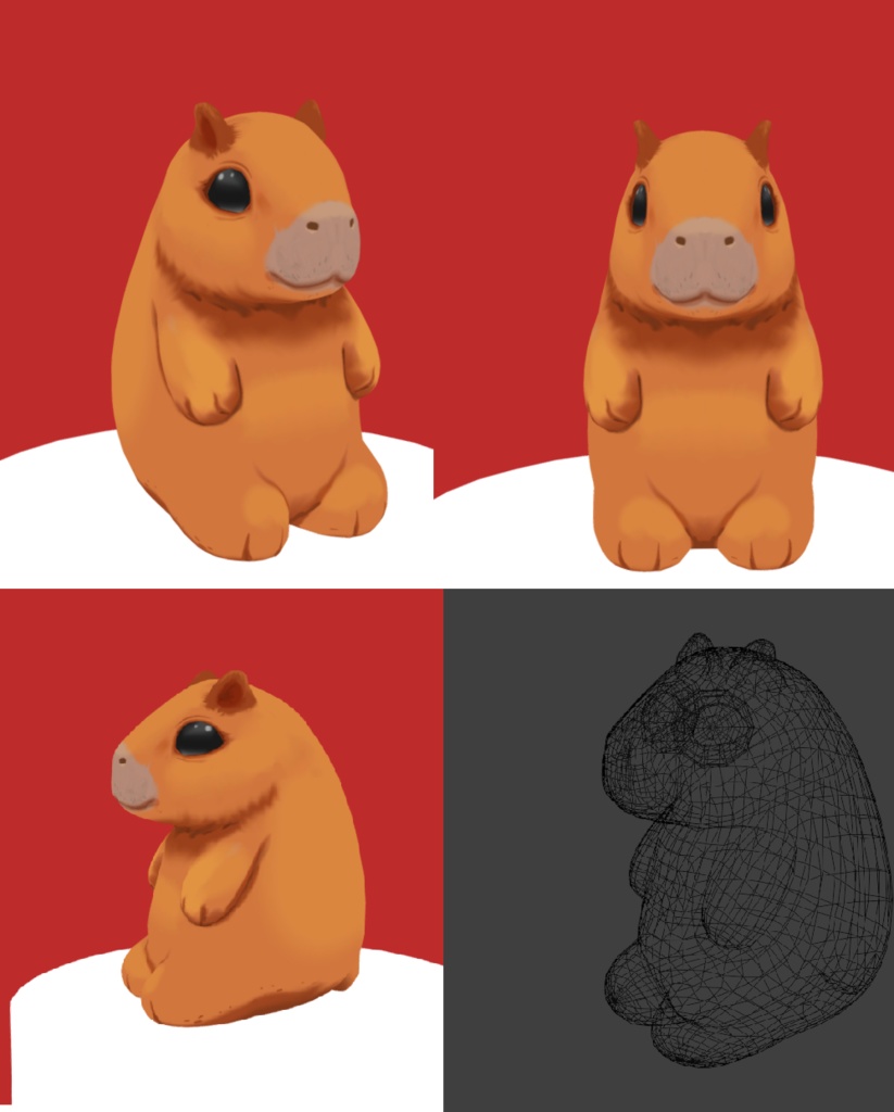 Capybara 3d model (prop)