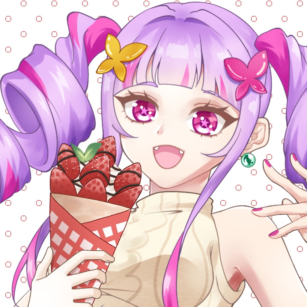 【高解像度】いちごクレープを持つ手の素材【商用利用込】