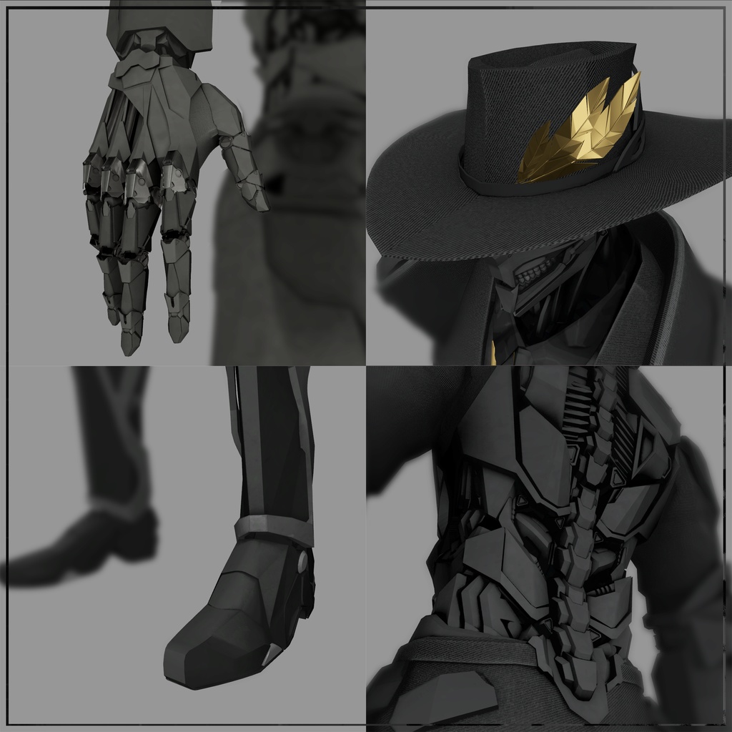 オリジナル3Dモデル「Raven」