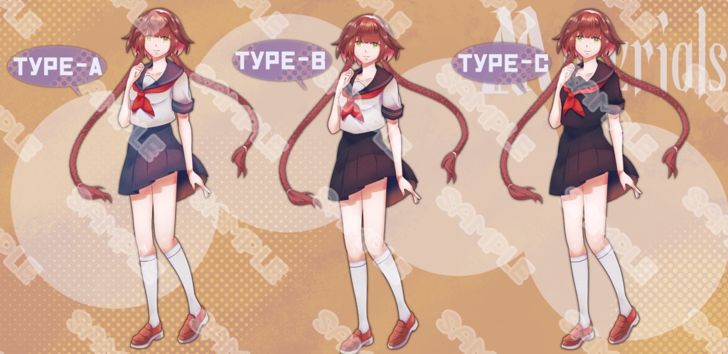 【立ち絵素材】フリー素材【女性】【全身】【女子学生】