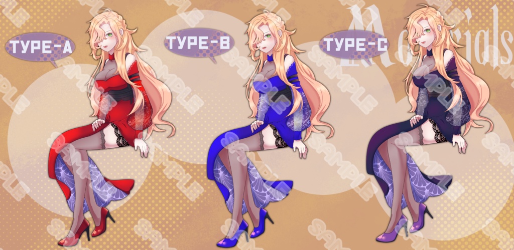 【立ち絵素材】フリー素材【女性】【全身】