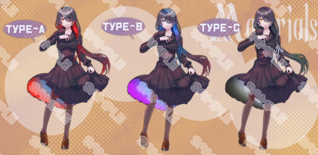 【立ち絵素材】フリー素材【女性】【全身】【女子学生】