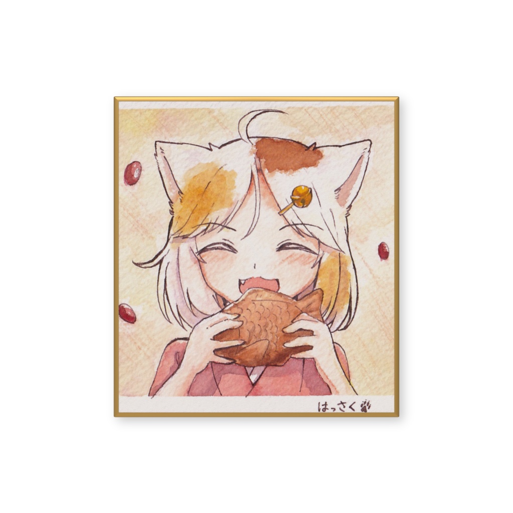 三毛猫とたい焼き色紙