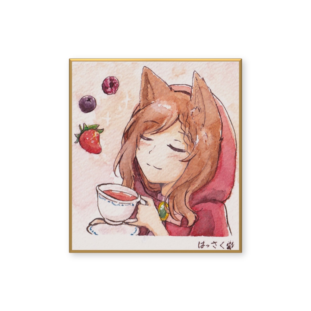 ベリー香る紅茶とオオカミ色紙