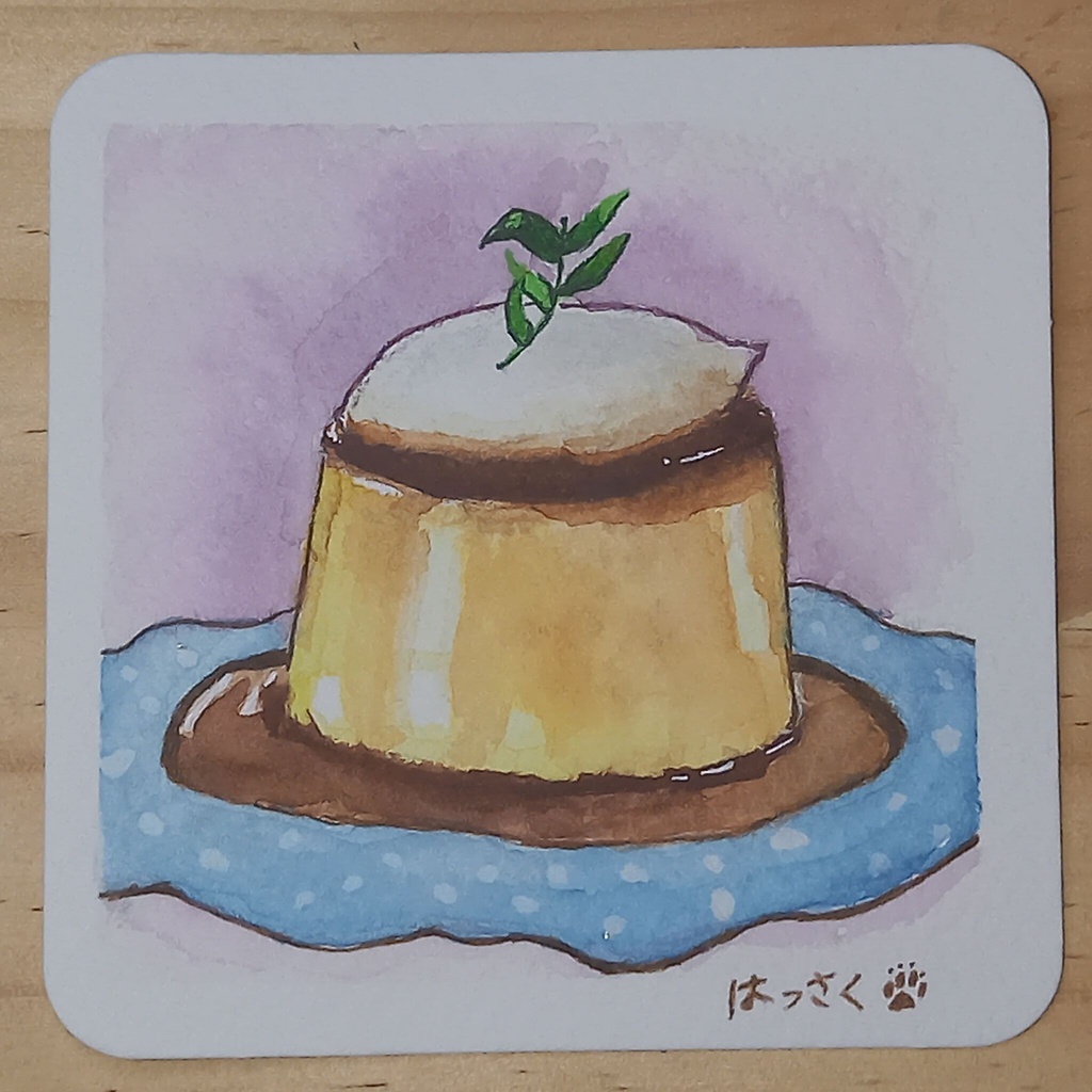 透明水彩プリン原画