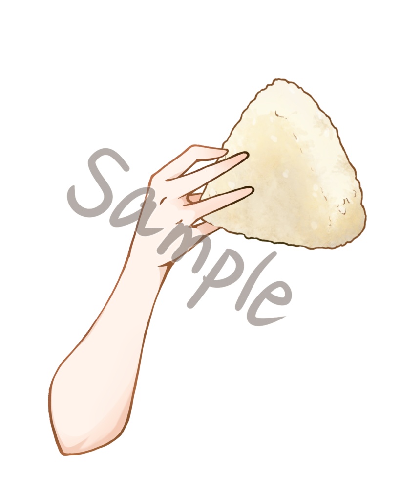 【Vtuber素材】おにぎり+おにぎりを持つ手