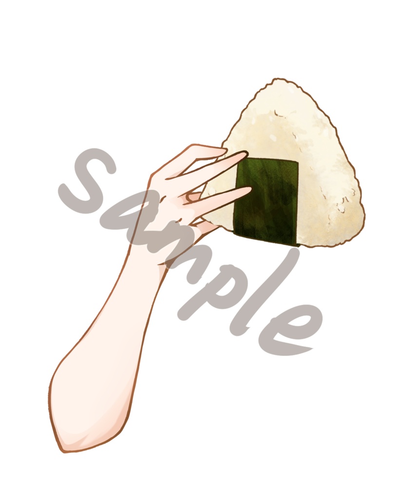 【Vtuber素材】おにぎり+おにぎりを持つ手