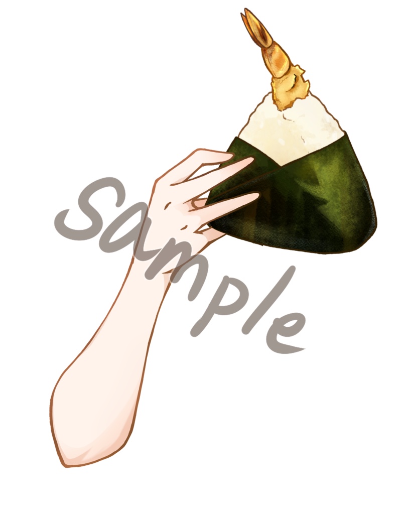 【Vtuber素材】おにぎり+おにぎりを持つ手
