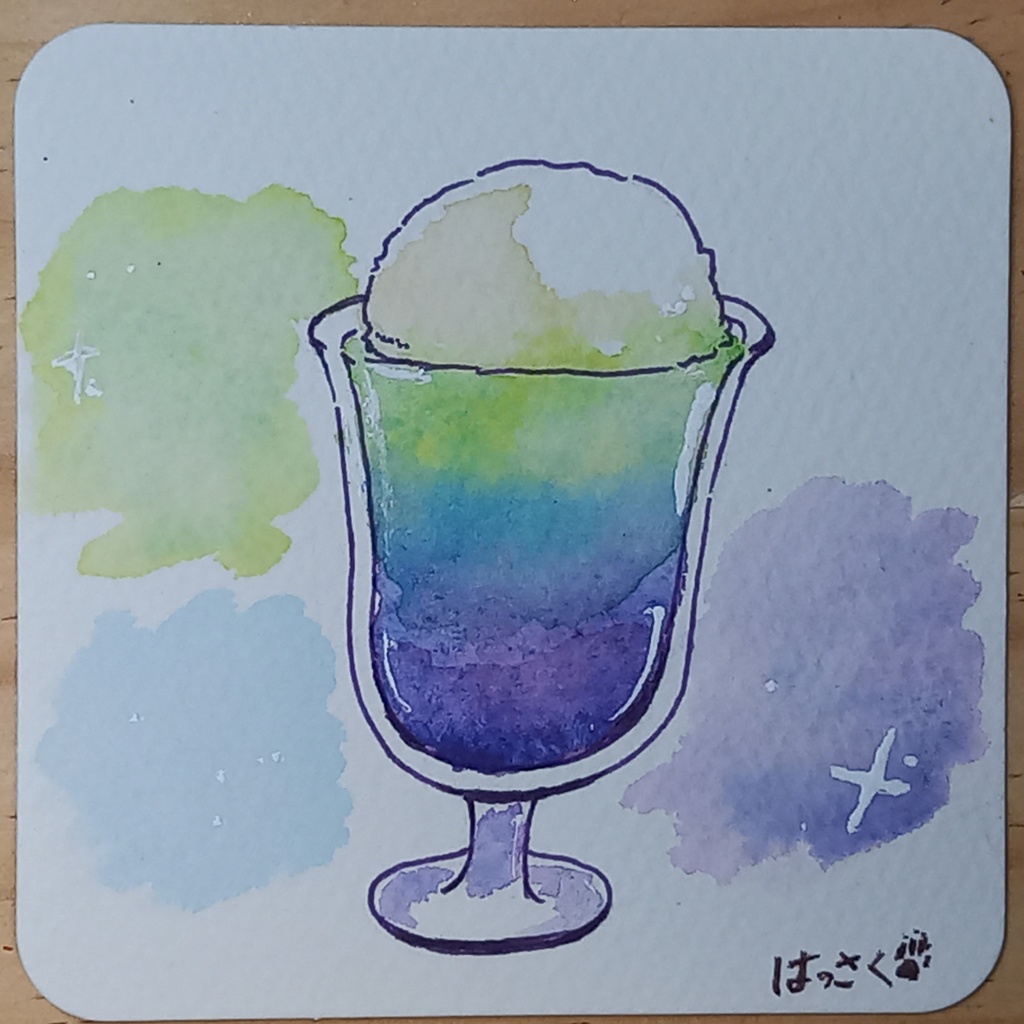 クリームソーダのような、モクテルのような 原画