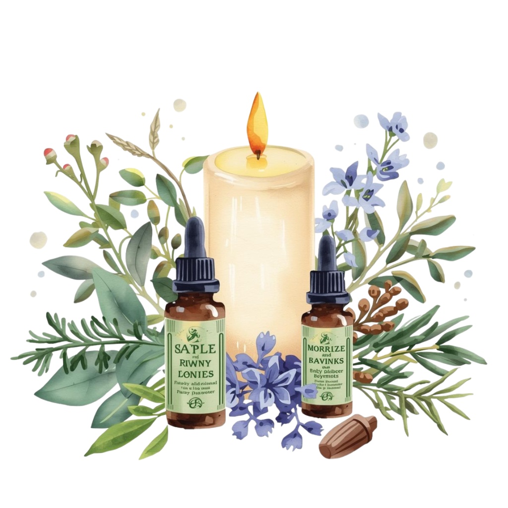 水彩アロマクリップアートセット – 癒しの香りを感じるナチュラルデザイン素材(21item)