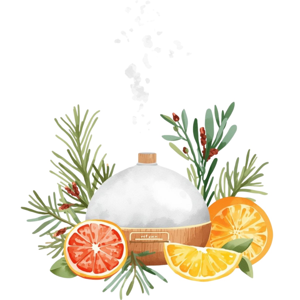 水彩アロマクリップアートセット – 癒しの香りを感じるナチュラルデザイン素材(21item)