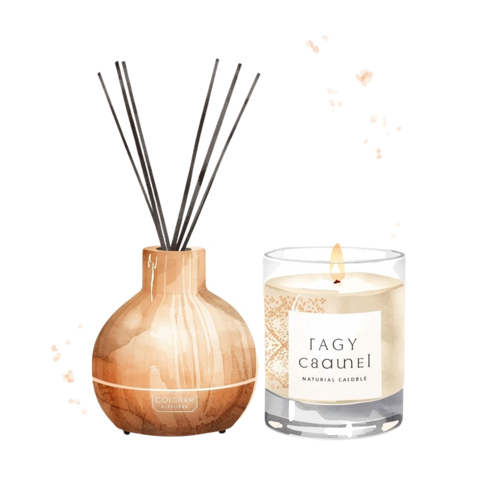 水彩アロマクリップアートセット – 癒しの香りを感じるナチュラルデザイン素材(21item)